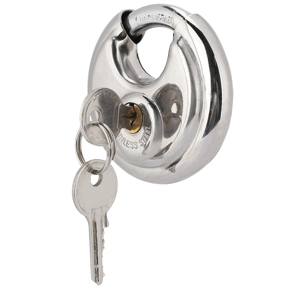 Stainless Steel Round shape Padlock Key for Outdoor Warehouse Fences Cabinet Locks