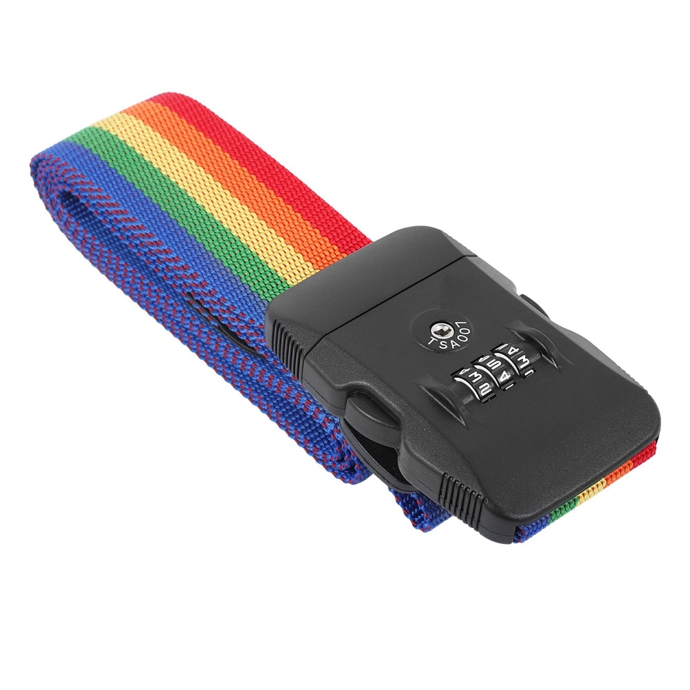 Luggage Strap Cross Straps Travel Suitcase Belt TSA Combination Lock (Colorful)