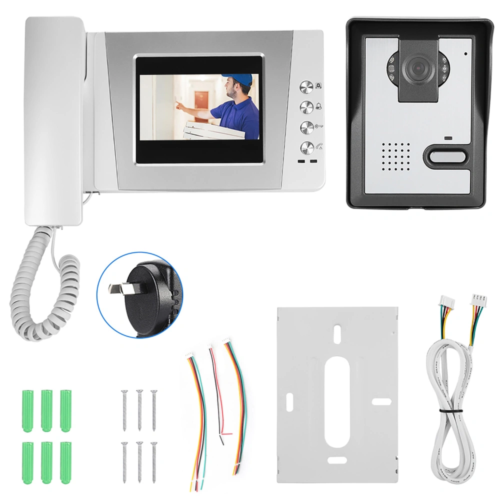 4.3In Colorful Screen Apartment Wired Video Door Phone Audio Visual Intercom Entry System (AU)