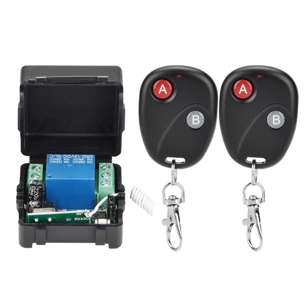 433MHz Wireless RF Relay Remote Control Switch Receiver Transmitter System Two Remote Control