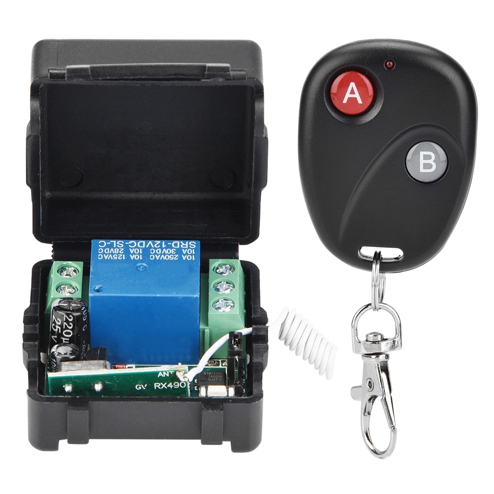 433MHz Wireless RF Relay Remote Control Switch Receiver Transmitter System Two Remote Control