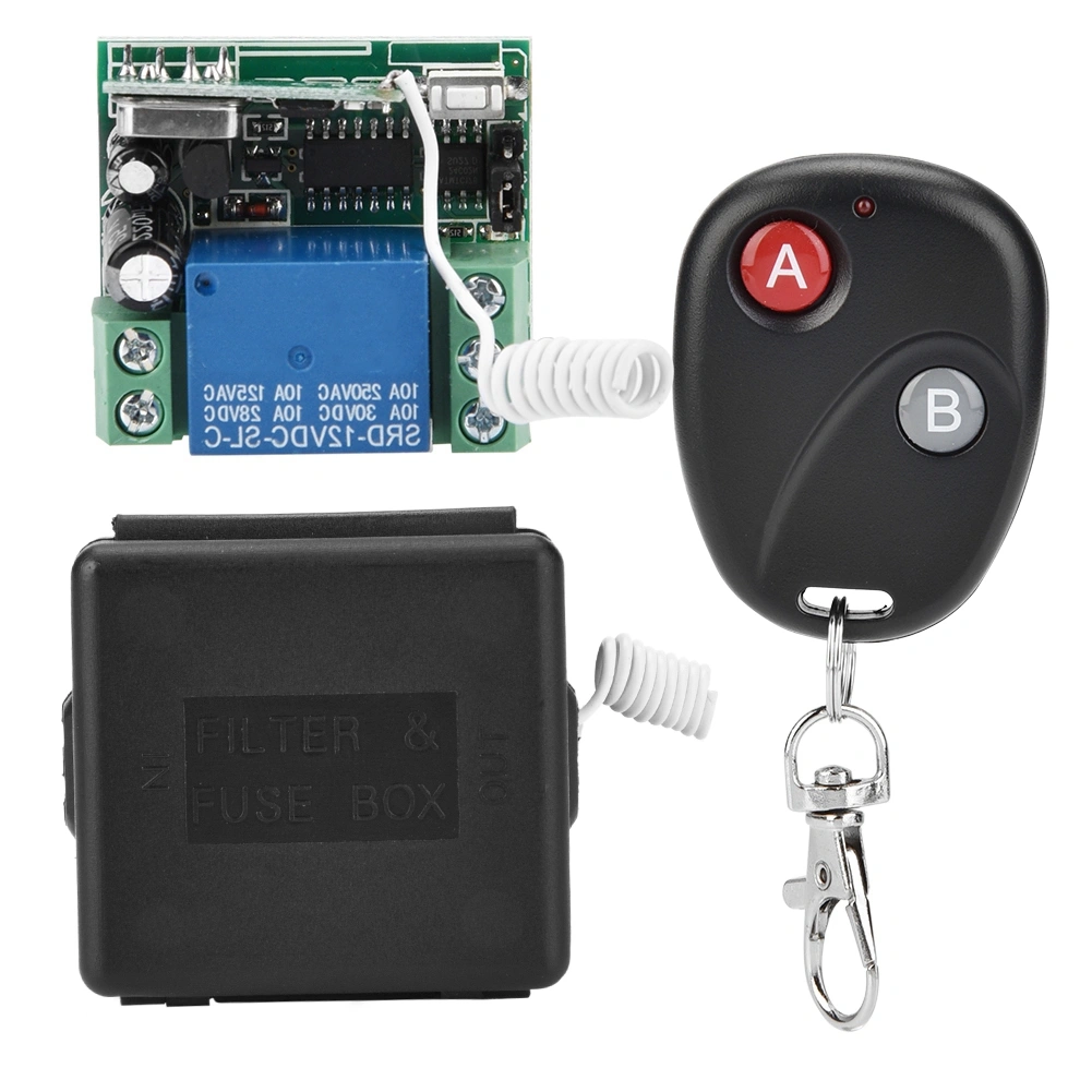 433MHz Wireless RF Relay Remote Control Switch Receiver Transmitter System Two Remote Control
