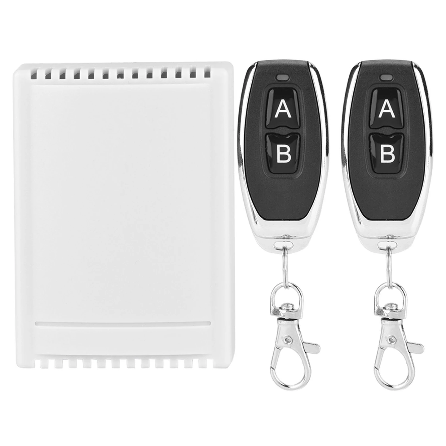 2CH 433MHz Relay 2pcs Wireless Remote Control Switch Transmitter One Receiver Set