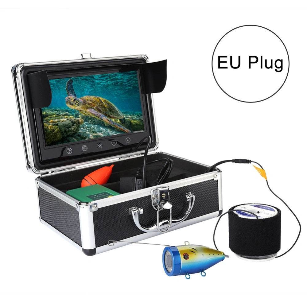 9-inch 1000 TVL LCD Monitor Underwater Fish Finder Sonar Fishing Camera 50M EU 100-240V9-inch