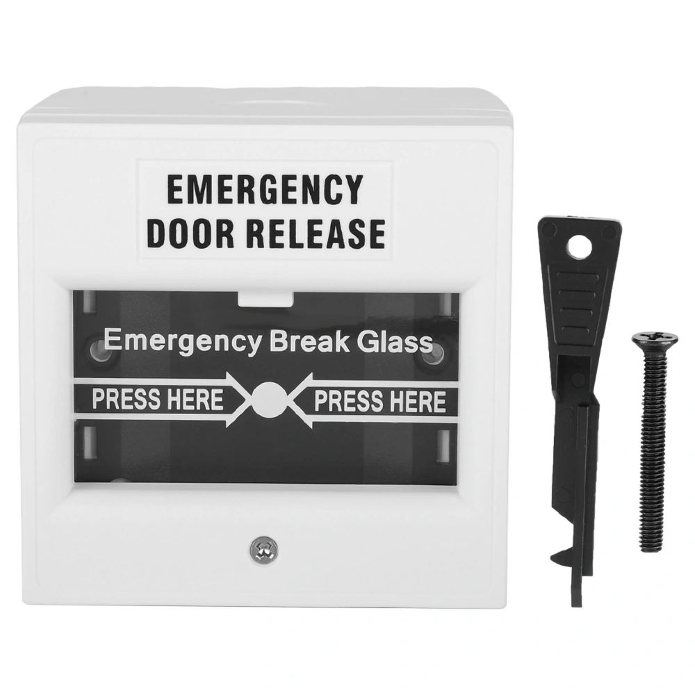 Emergency Door Release Fire Alarm Security Glass Break Alarm Button White