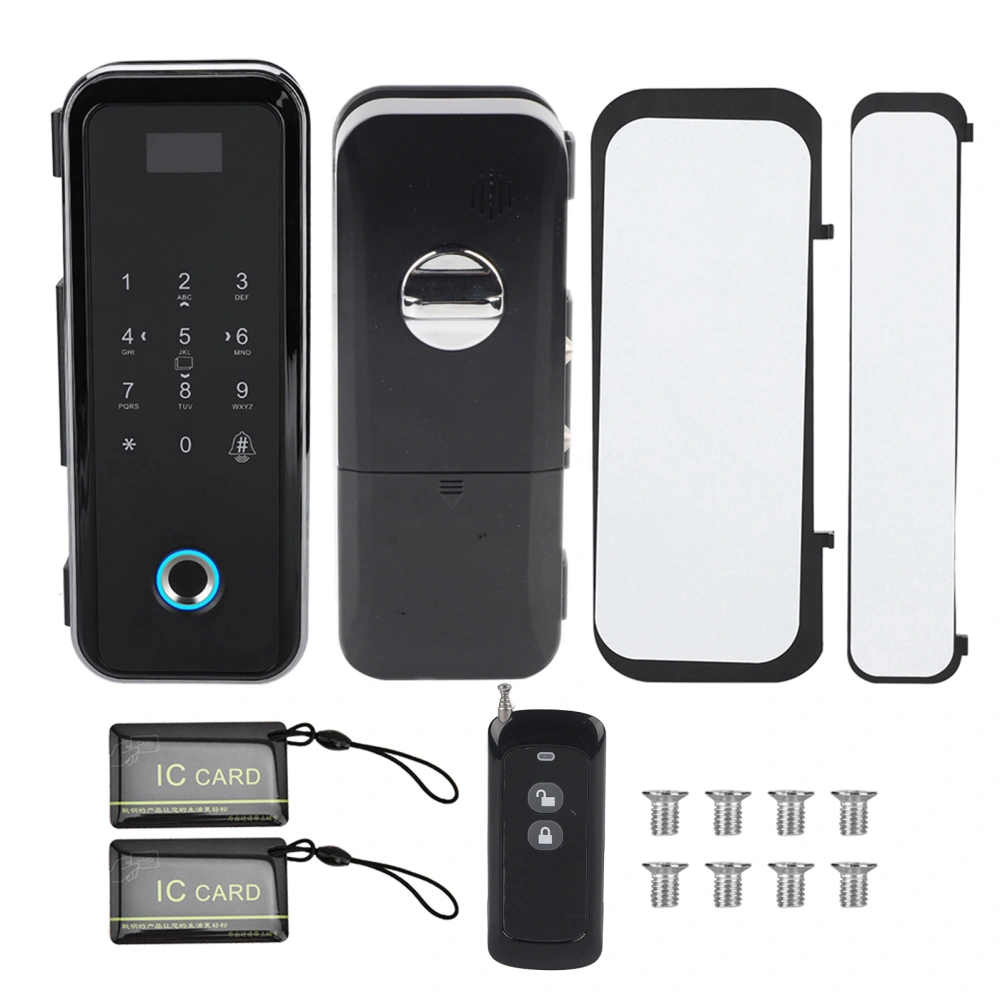 Glass Door Smart Fingerprint Password Lock Remote Control Access Control System Door Lock