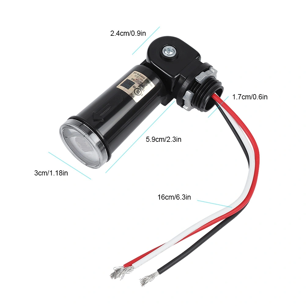 120V LED Light Sensor Control Automatic On/Off Photoelectric Switch for Outdoor Light Fixtures