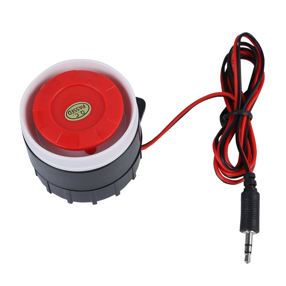 120dB DC 12V Mini Red Wired Horn Siren Sound Alarm System Warning Horn for Home Security