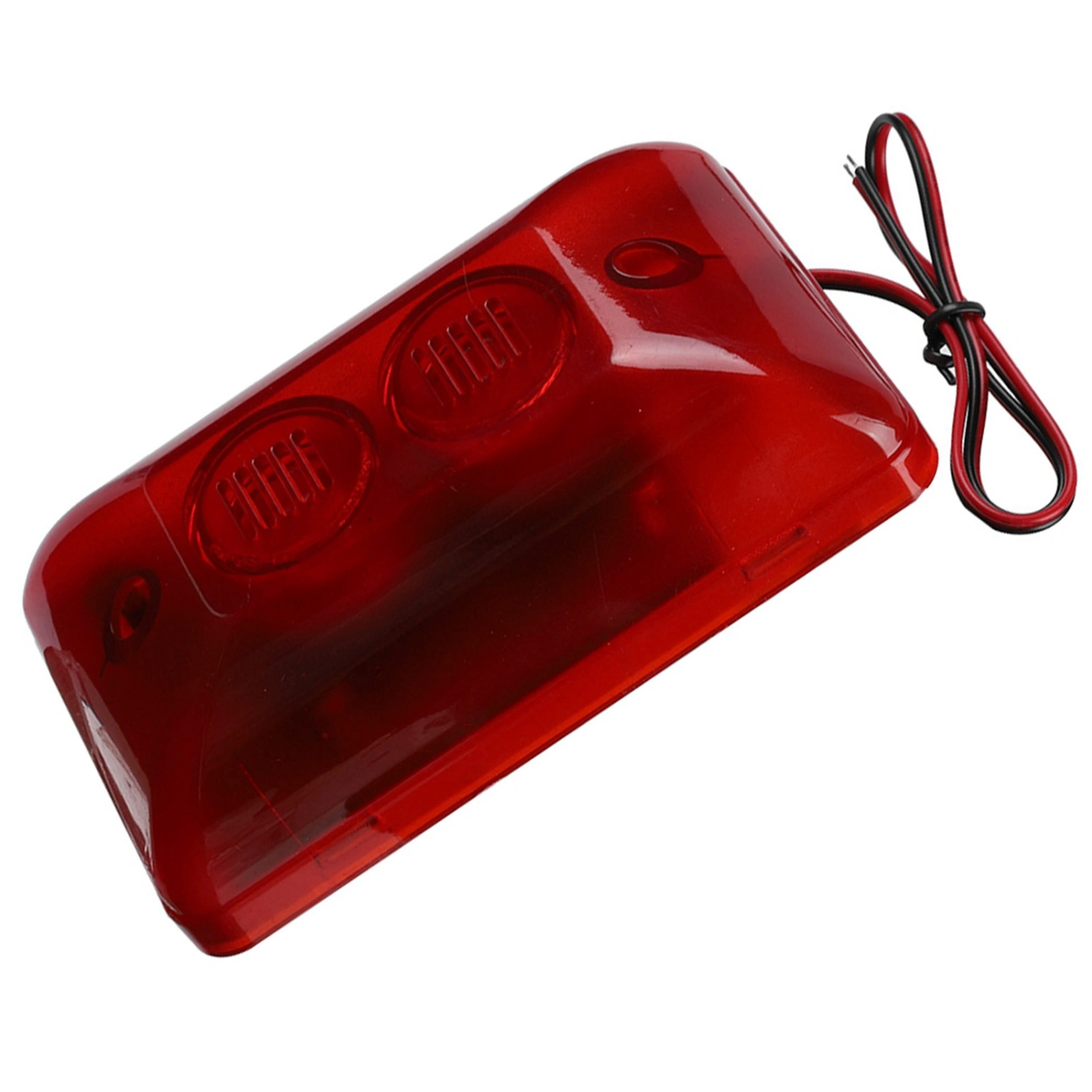 12V 15W Wired Strobe Siren Sound Alarm Strobe Flashing Red Light Sound Siren for Home Hotel
