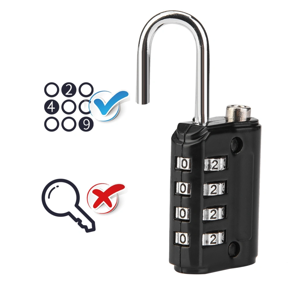 4-Digit Combination Password Lock Zinc Alloy Luggage Padlock Coded Lock Anti Theft