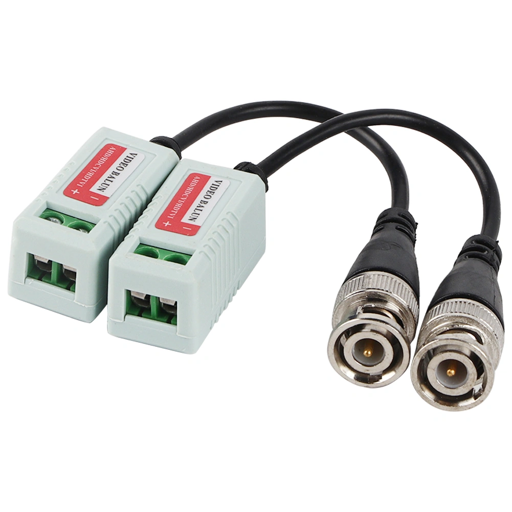 2pcs Portable HD-CVI/HDVI/AHD Passive Video Balun Transceiver Cable Twisted Transmitter for Cam