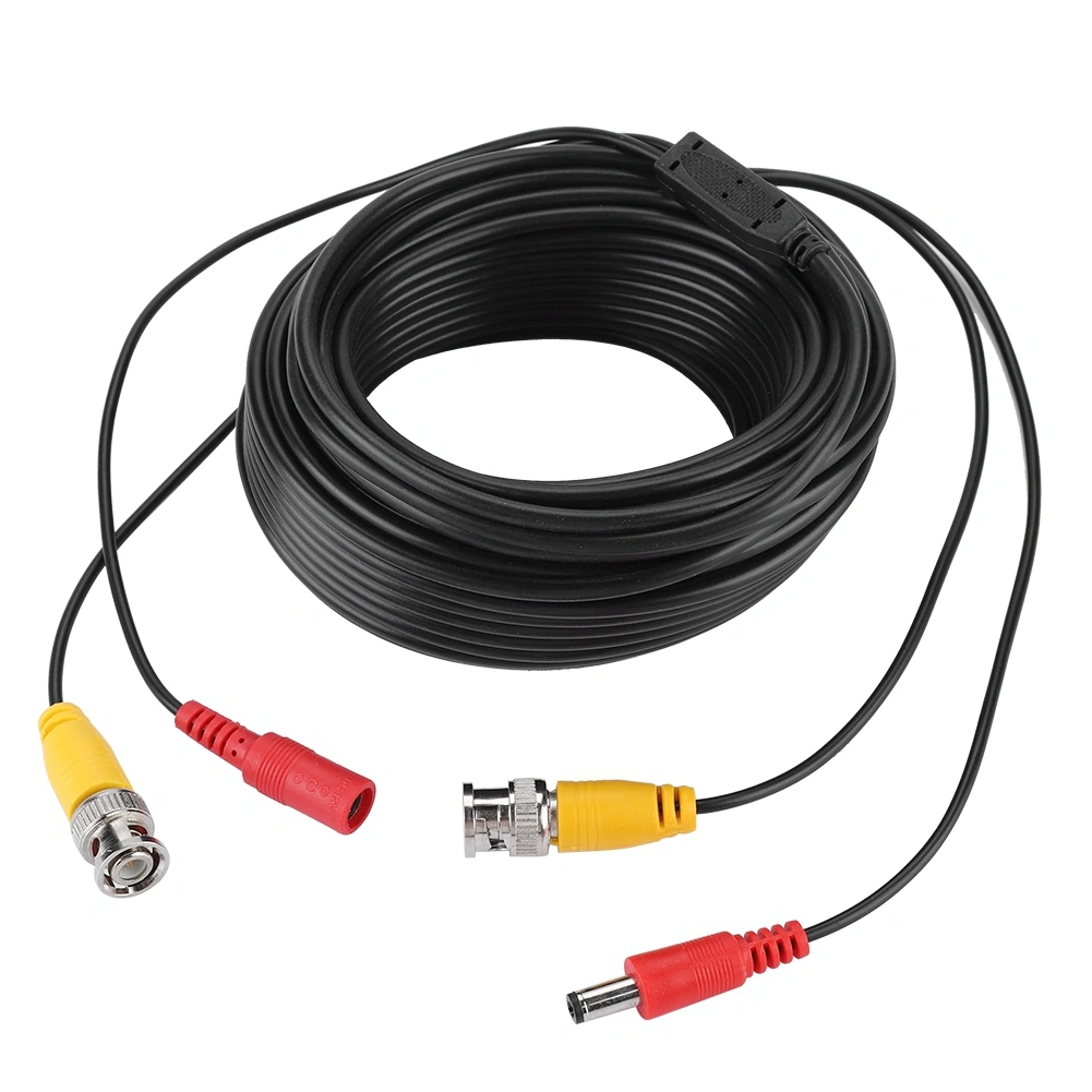 BNC + 2.1mm DC CCTV Extension Cable Video Coax Cable for Commercial Residential (20M)