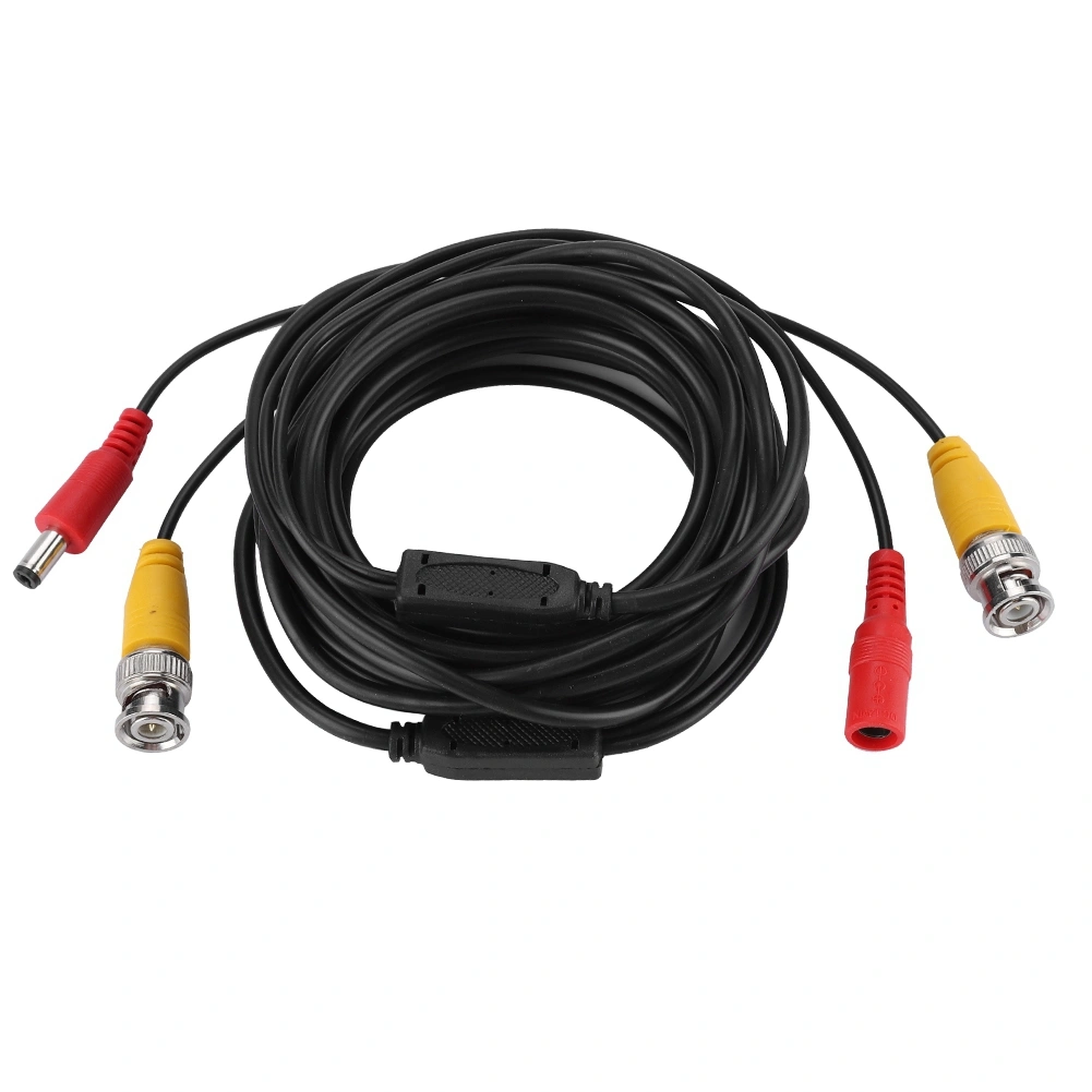 BNC + 2.1mm DC CCTV Extension Cable Video Coax Cable for Commercial Residential (5M)
