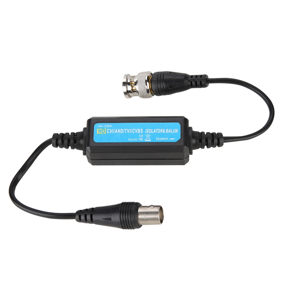 HD-TVI/CVI/AHd CVBS Ground Loop Isolator Video Balun Coaxial BNC Male to Female for Camera