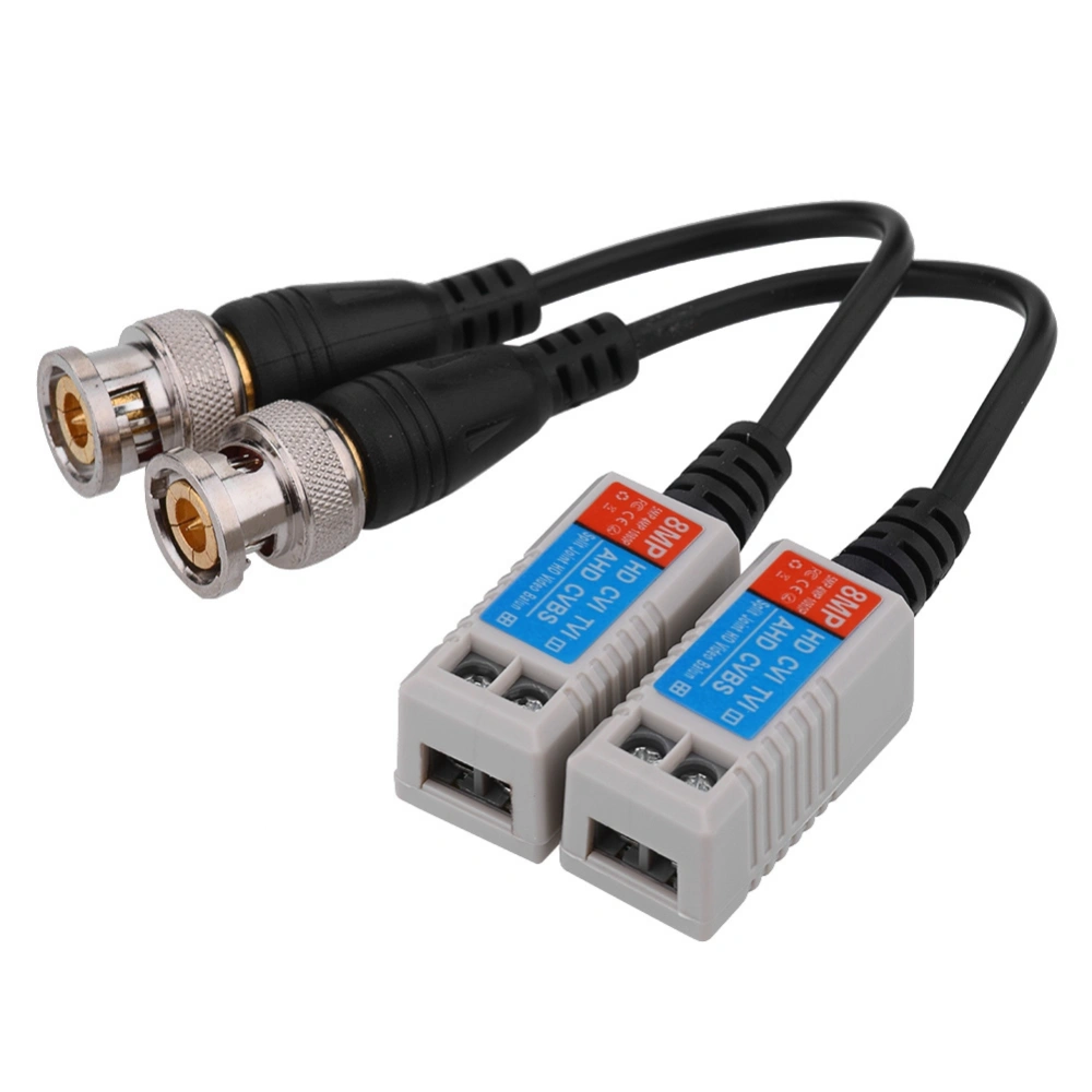 Portable Wire HD CVI TVI AHD Passive Video Balun Transceiver BNC Male Cable Twisted Transmitter