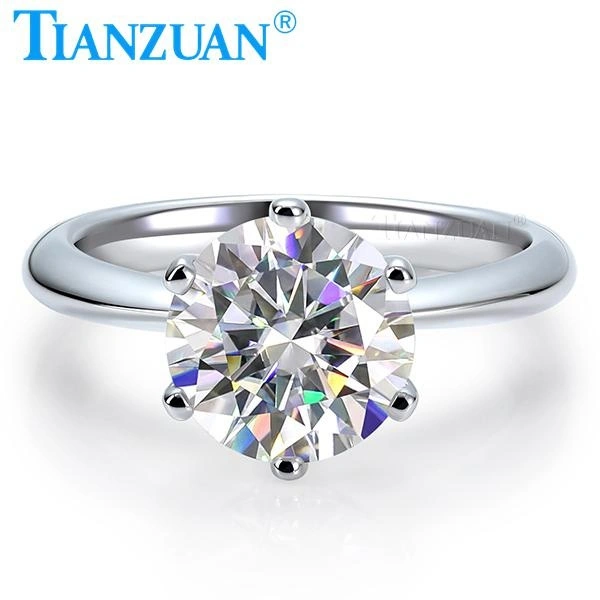 925 sterling silver ring 0.5ct 1ct 2ct 3ct Moissanite ring Wedding Party Anniversary Ring For Women