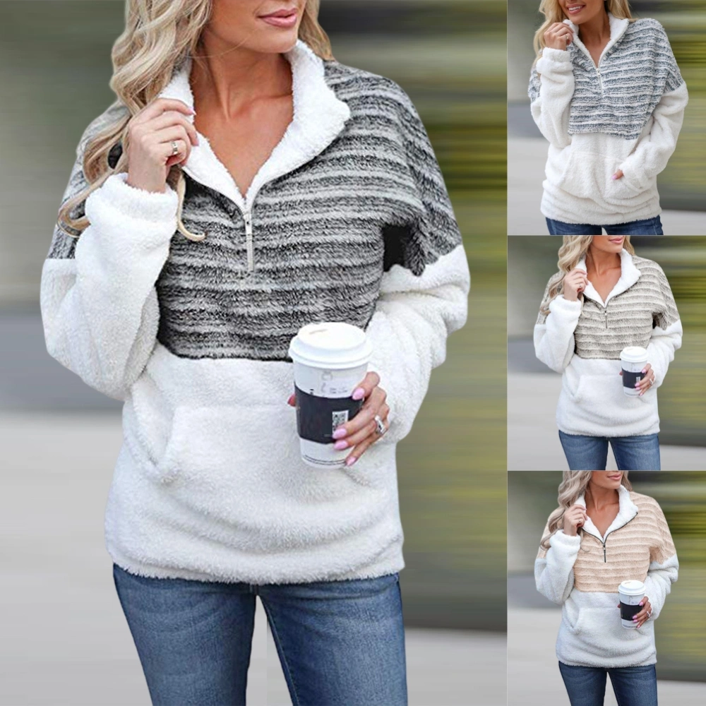  
    2023 Plus Size Women Winter Fleece Hoodies Zipper Pockets Teddy Bear Pullover Jumper