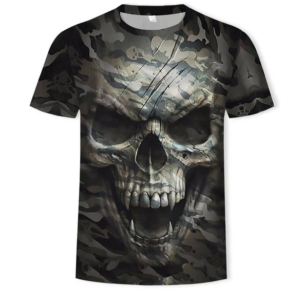Short Sleeve Summer Striped 3D