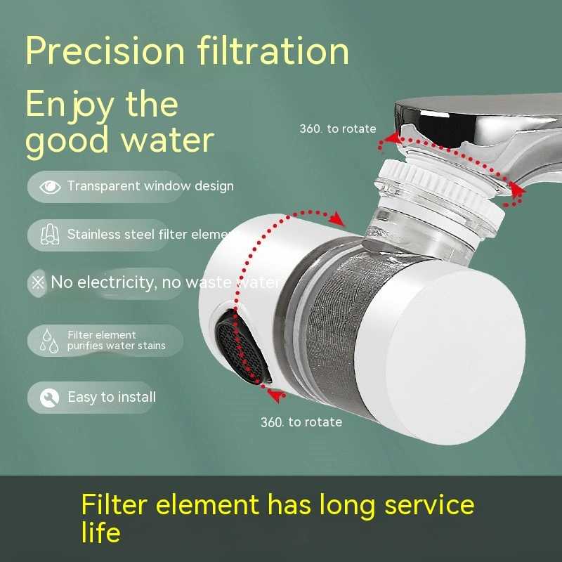 Splash-proof Water Filter Booster Faucet Filter