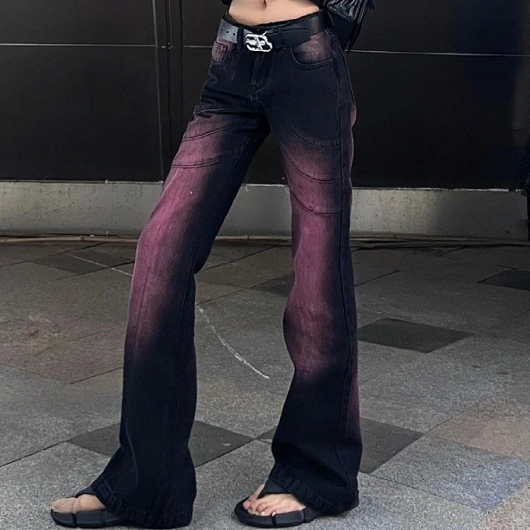 Plus Size Retro Slightly Flared Jeans Women