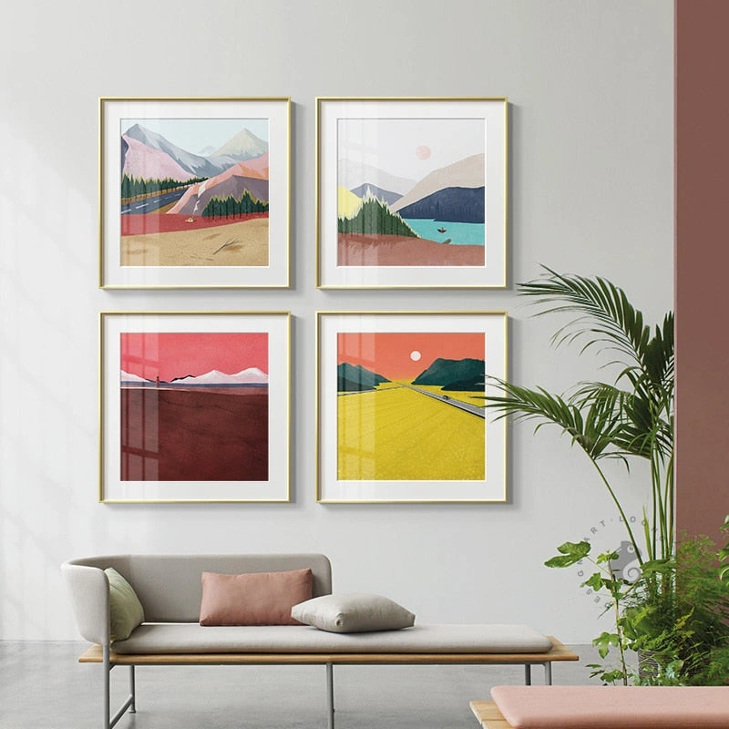 Of Modern Abstract Mountain Canvas Printing