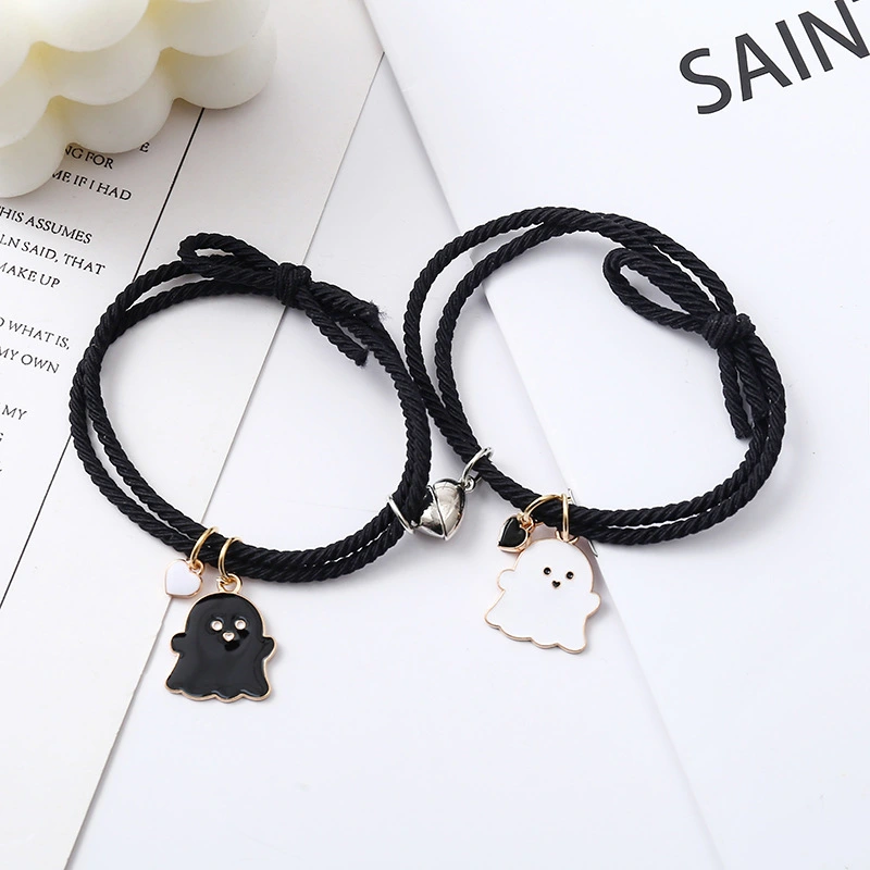 Black And White Ghost Couple Bracelet