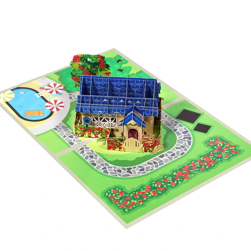 New Product Creative Housewarming 3D Stereoscopic Greeting Cards