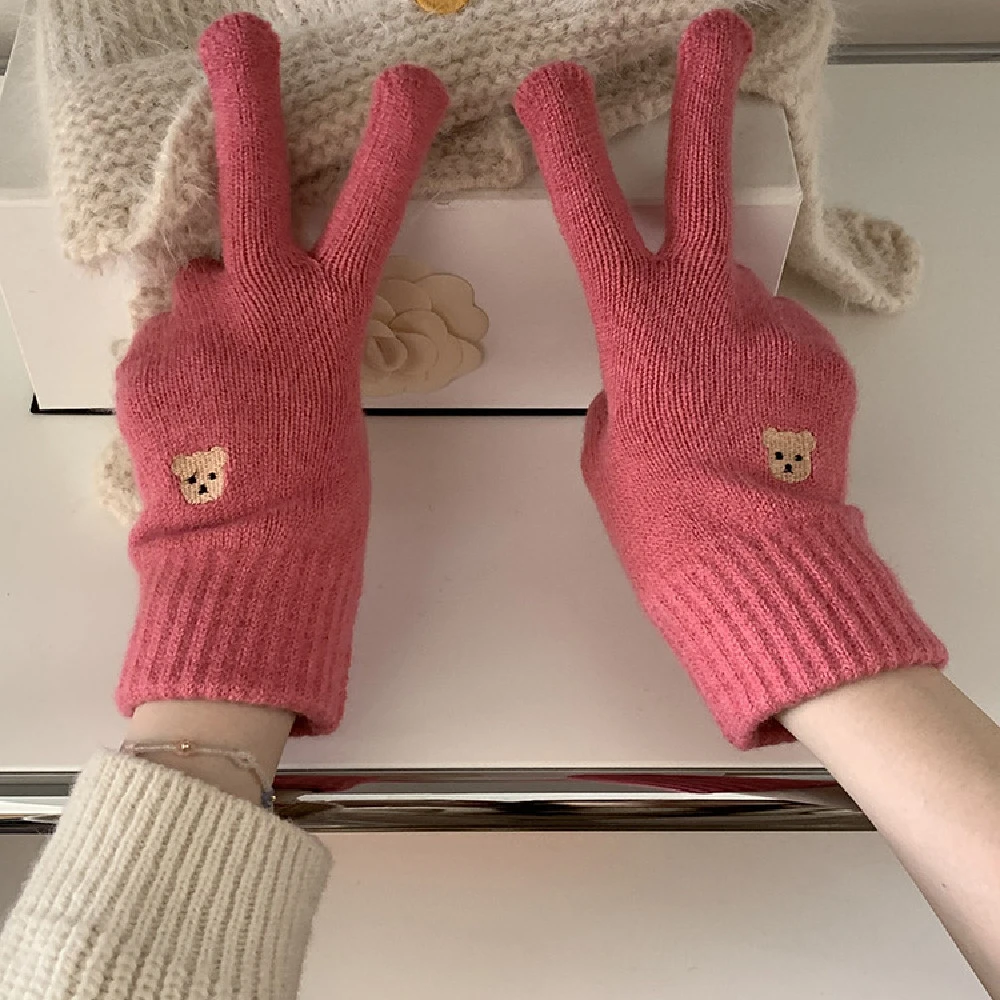 Warm Fingerless Knitting Wool Gloves