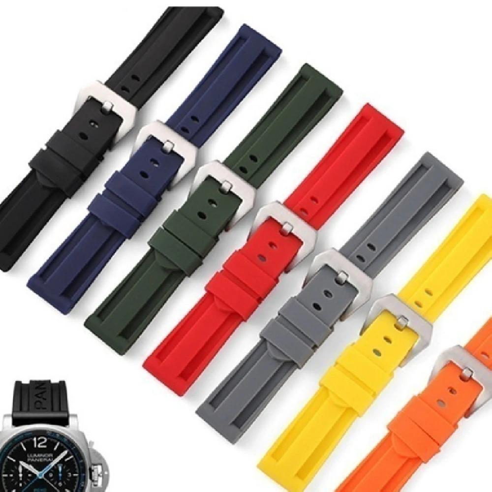 Pure Color Silicone Pena Sea Camouflage Men's Rubber Watch Strap Accessories