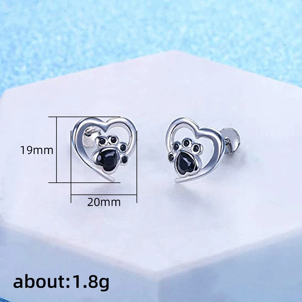 Fashion Hollowed-out Love Footprints Earrings