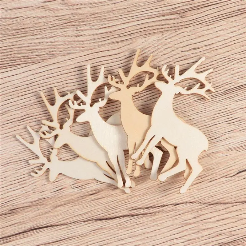 Handmade Material Sika Deer Wood Piece Puzzle Decoration