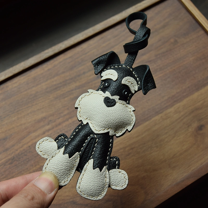 Schnauzer Hand Sewn Car Key Pendant