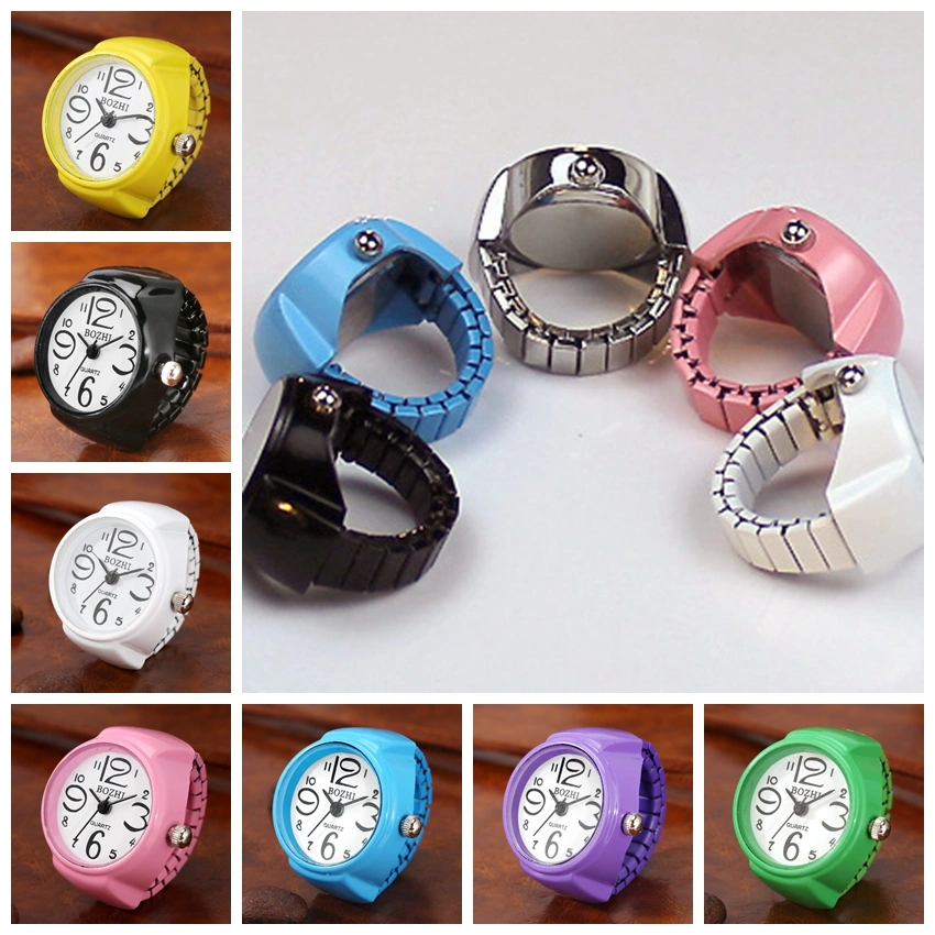 Couple Student Finger Watch Mini Creative Color Ring Watch