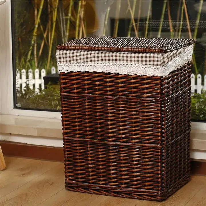 Storage Basket Rattan Large Toy With Lid