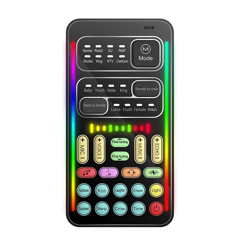 Mobile Computer Live Mini Sound Card Voice Changer Key American Tone Bmazing Slow Downer