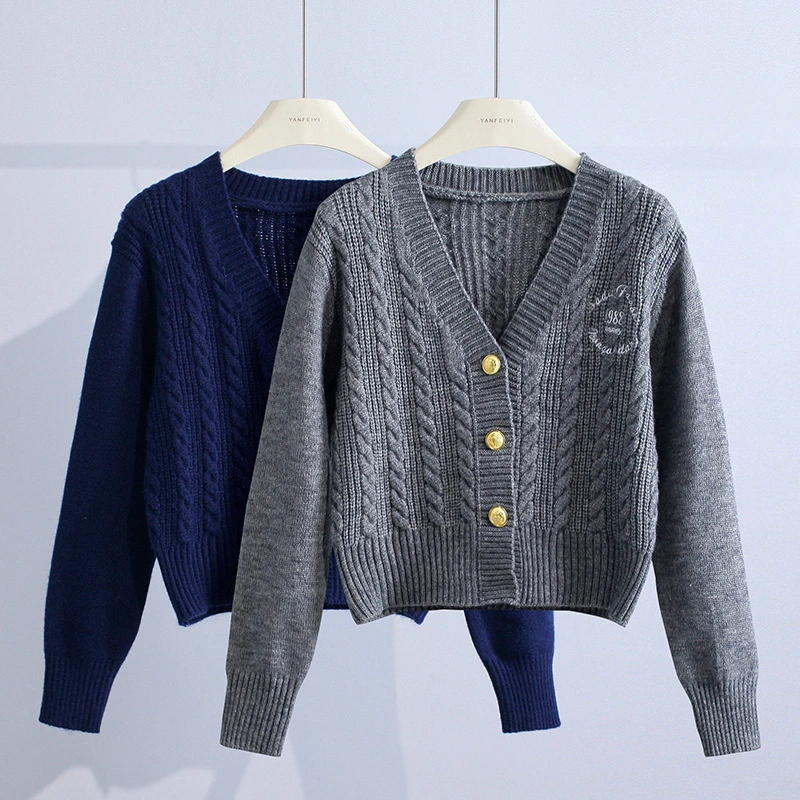 Women's Fashion Short Twist Sweater Jacket