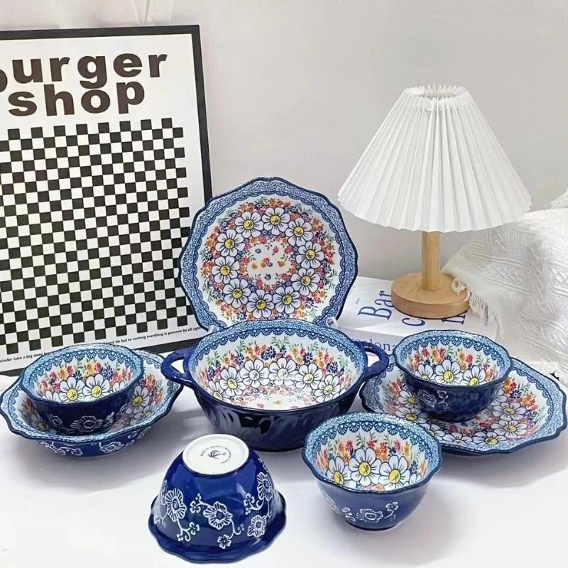 Polish Colored Ceramic Underglaze Tableware Set