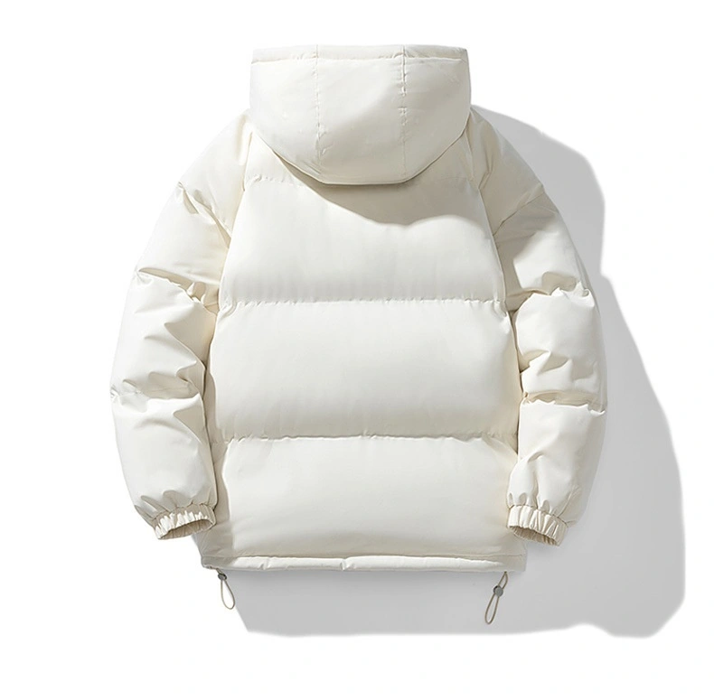 Men's Hoodie Coat Winter Fashion Solid ZIp-up Thickened Cotton-padded Jacket Casual Warm Outwear Top Clothing