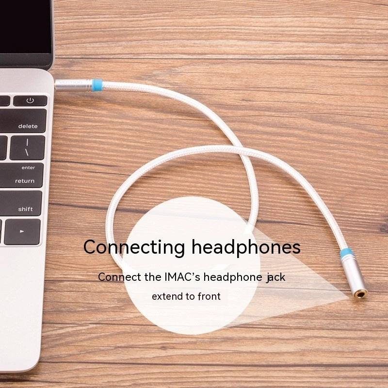 Headphone Extension Cord Computer 35mm Audio Cable Male To Female With Microphone