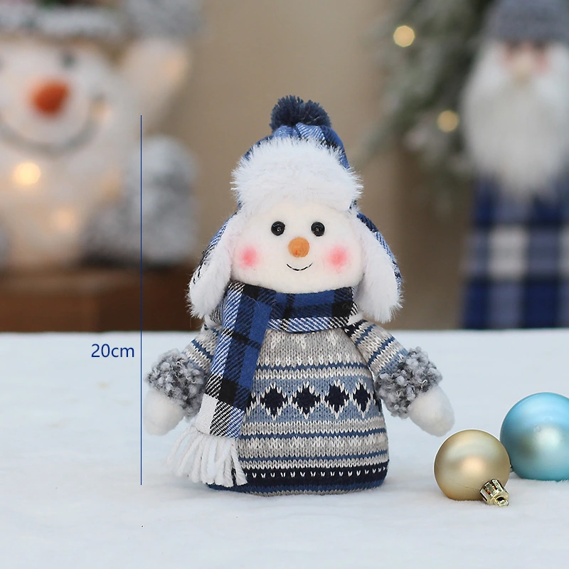 Blue Fabric Figurine Doll Cute