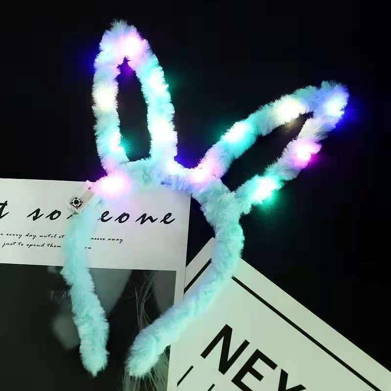 Luminous Plush 14 Lamp Rabbit Ears Headband