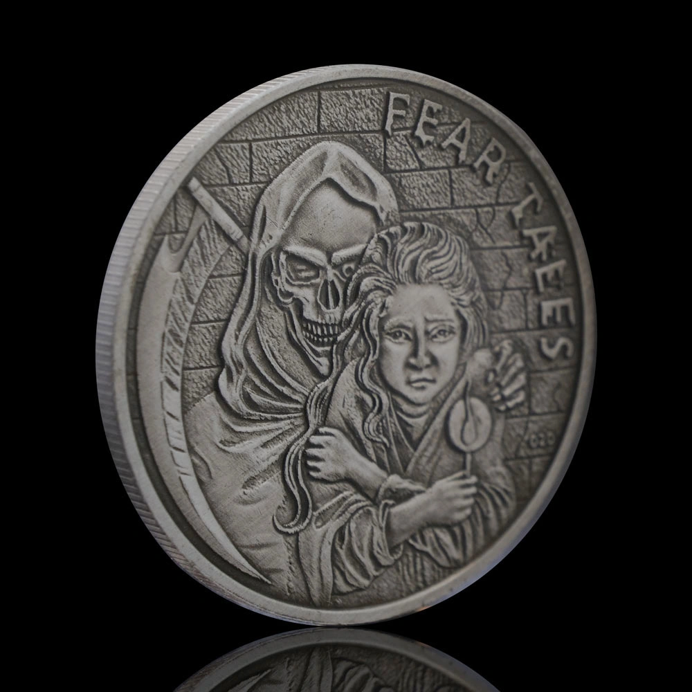 Skull Match Girl Halloween Commemorative Coin