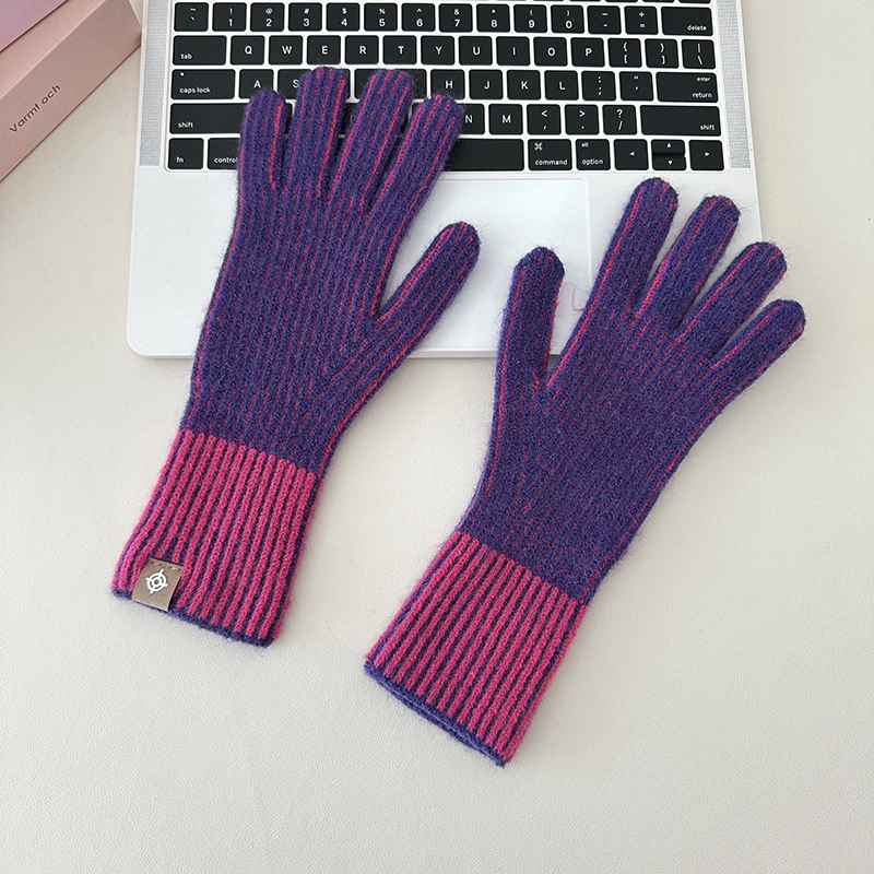 Knitted Wool Touch Screen Thermal Gloves