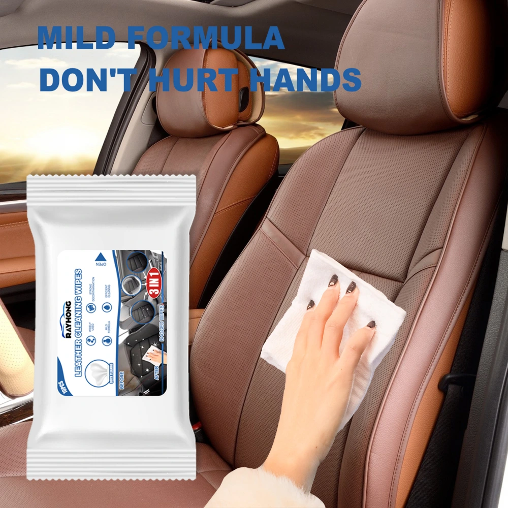 Car Leather Cleaning Wipes Wash-free Cleaning Decontamination