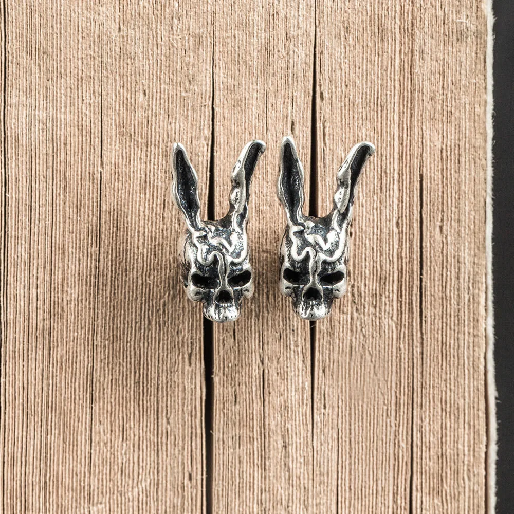 S925 Sterling Silver Non-mainstream Rabbit Stud Earrings