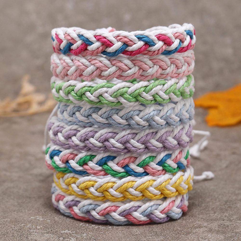 Simple Artistic Style Cotton String Hand Woven Hand Rope Bracelet