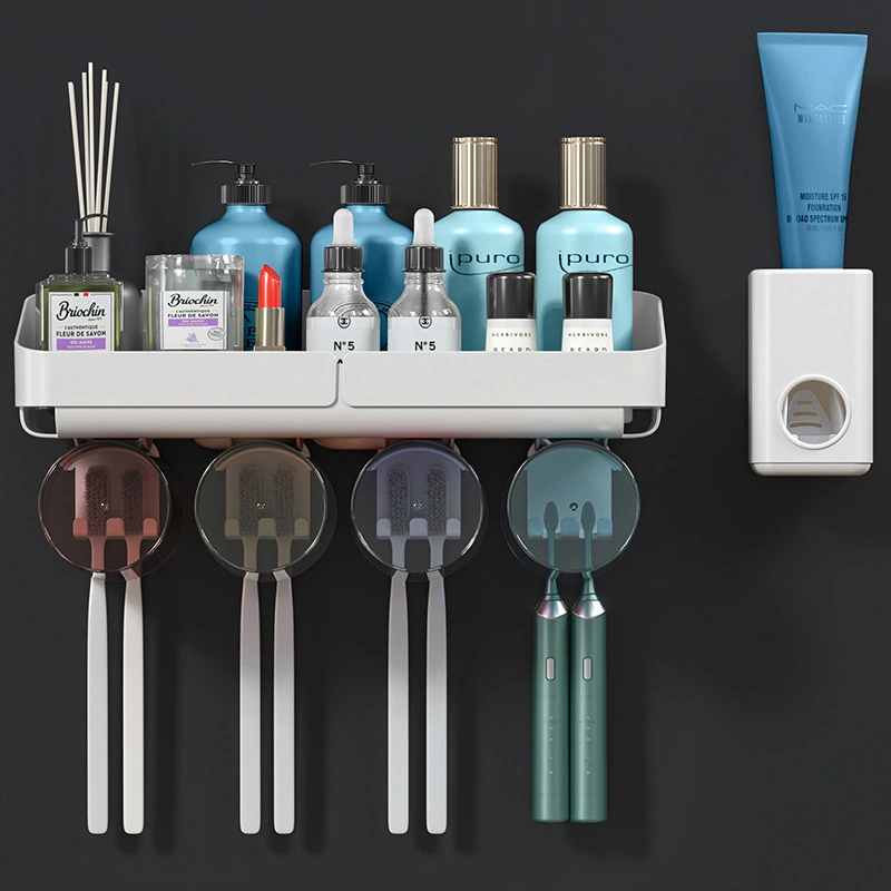 Punch-free Bathroom Wall-mounted Gargle Cup Storage Box
