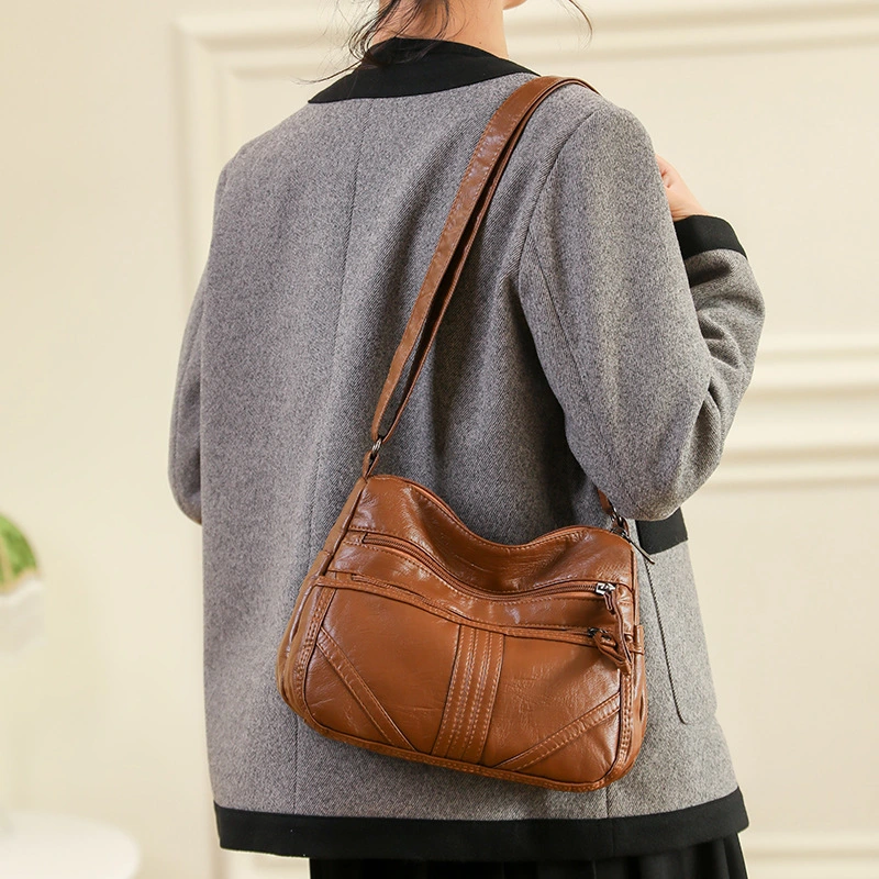 Women's Fashion Soft Leather Large Capacity Shoulder Bag