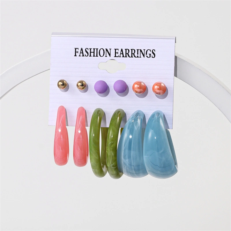 Women's Acrylic Earrings Set