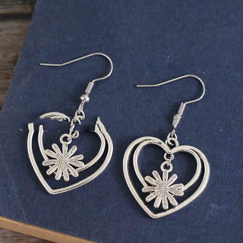 Love Double Layer Hollow Earrings